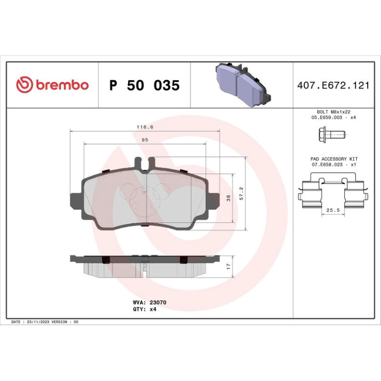 BREMBO Bremsklötze VA P 50 035