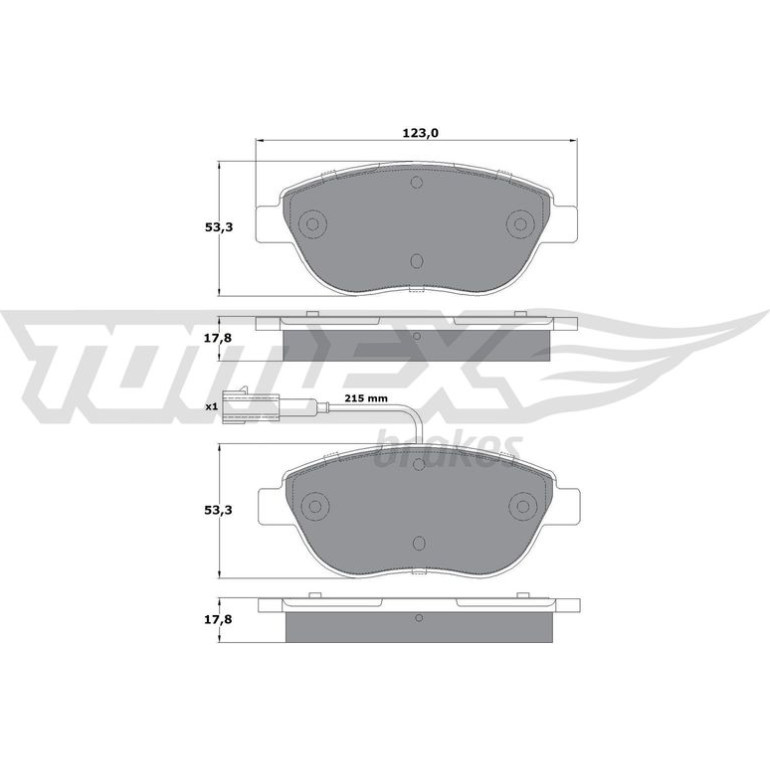 TOMEX brakes Bremsbelagsatz, Scheibenbremse TX 12-48 TOMEX brakes Bremsbelagsatz, Scheibenbremse TX 12-48