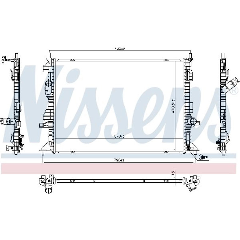 Wasserkühler PKW 606404