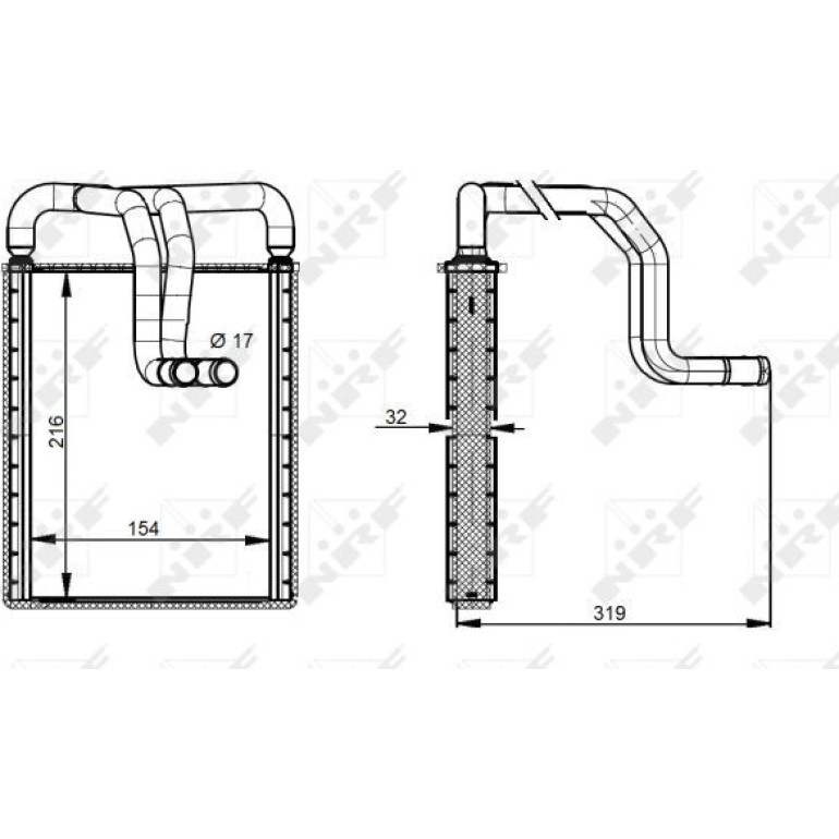 Wärmetauscher, Innenraumheizung 54335 Wärmetauscher, Innenraumheizung 54335