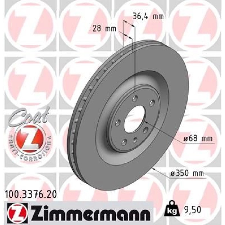 ZIMMERMANN Bremsscheibe 100.3376.20