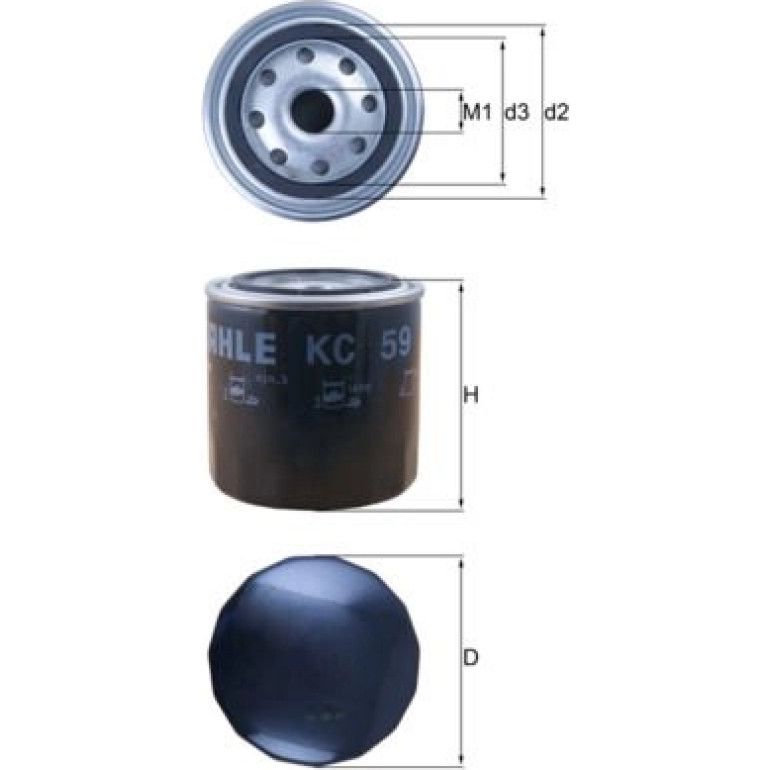 MAHLE Kraftstofffilter KC 59 MAHLE Kraftstofffilter KC 59