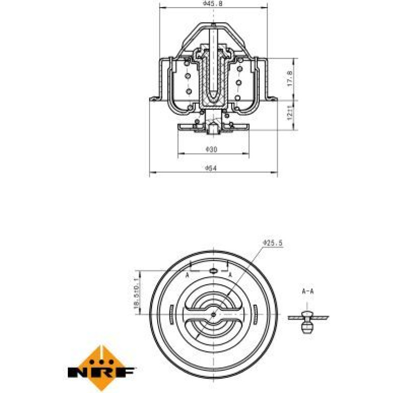 NRF Thermostat, Kühlmittel 725201 NRF Thermostat, Kühlmittel 725201