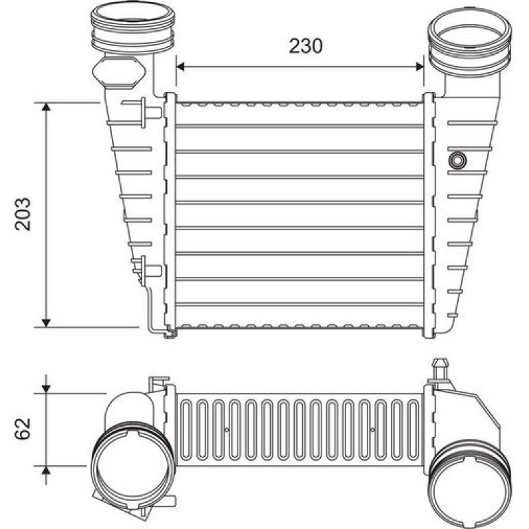 VALEO Druckluftkühler 818720 VALEO Druckluftkühler 818720