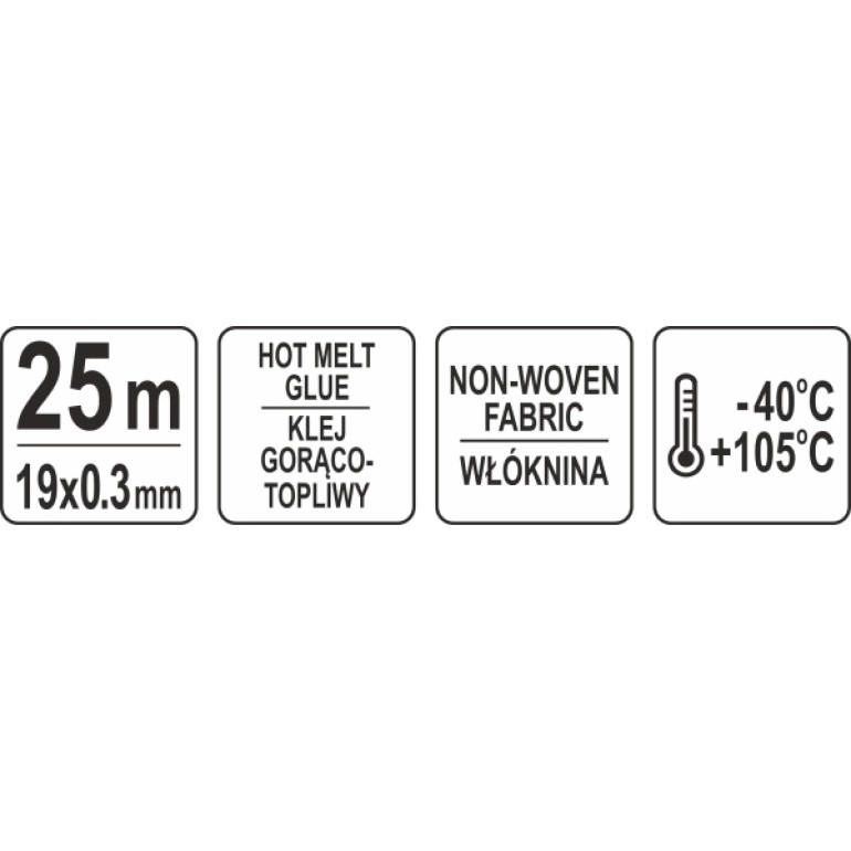Ta û Verfügt ▄ber Gewebe für Kabelbündel 25M 19mm YT-81501