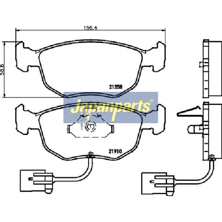 Japanparts Bremsbeläge PA-0304AF Japanparts Bremsbeläge PA-0304AF