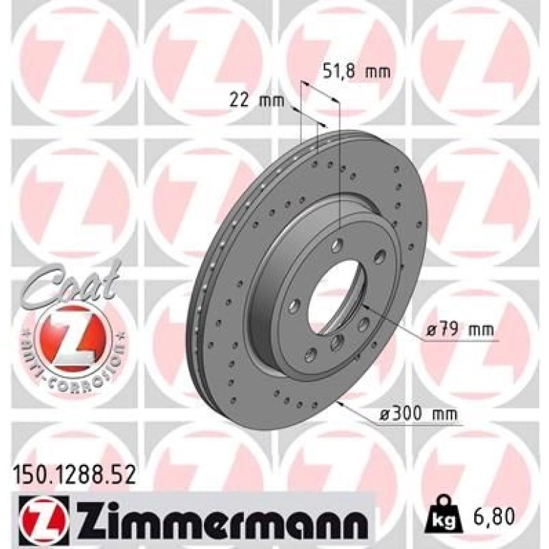 11 481 037 Sport Bremsscheibe VA Sport 150.1288.52 11 481 037 Sport Bremsscheibe VA Sport 150.1288.52