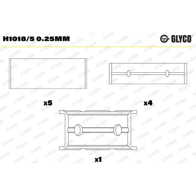 KURBELWELLENLAGER H1018/5 0.25MM KURBELWELLENLAGER H1018/5 0.25MM
