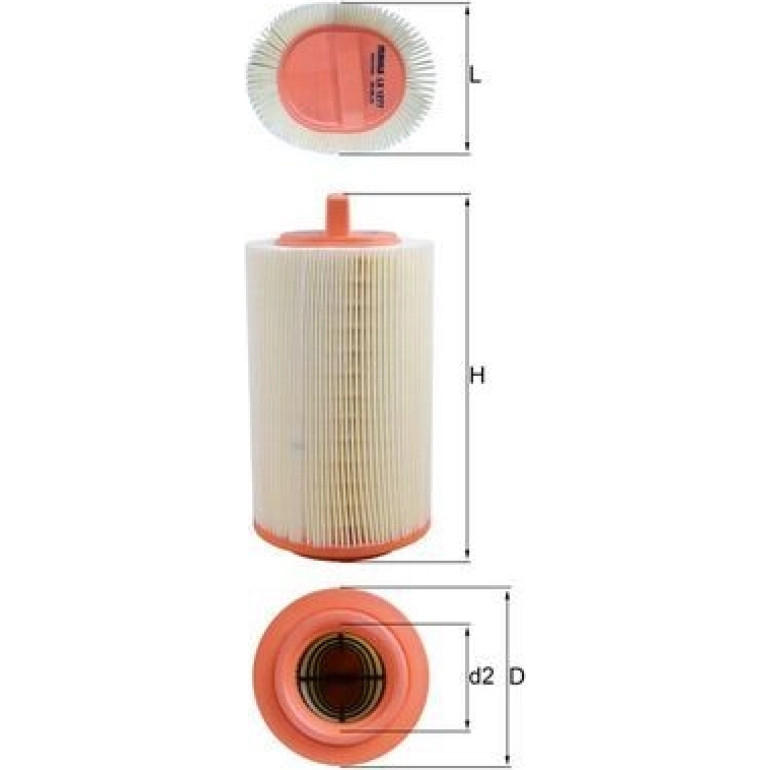 MAHLE Luftfilter LX 1277 MAHLE Luftfilter LX 1277
