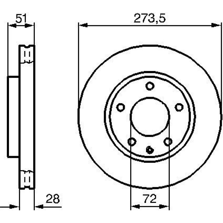 Bremsscheibe VA 0 986 479 016 Bremsscheibe VA 0 986 479 016