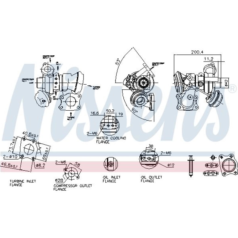 NISSENS Turbolader 93283 NISSENS Turbolader 93283