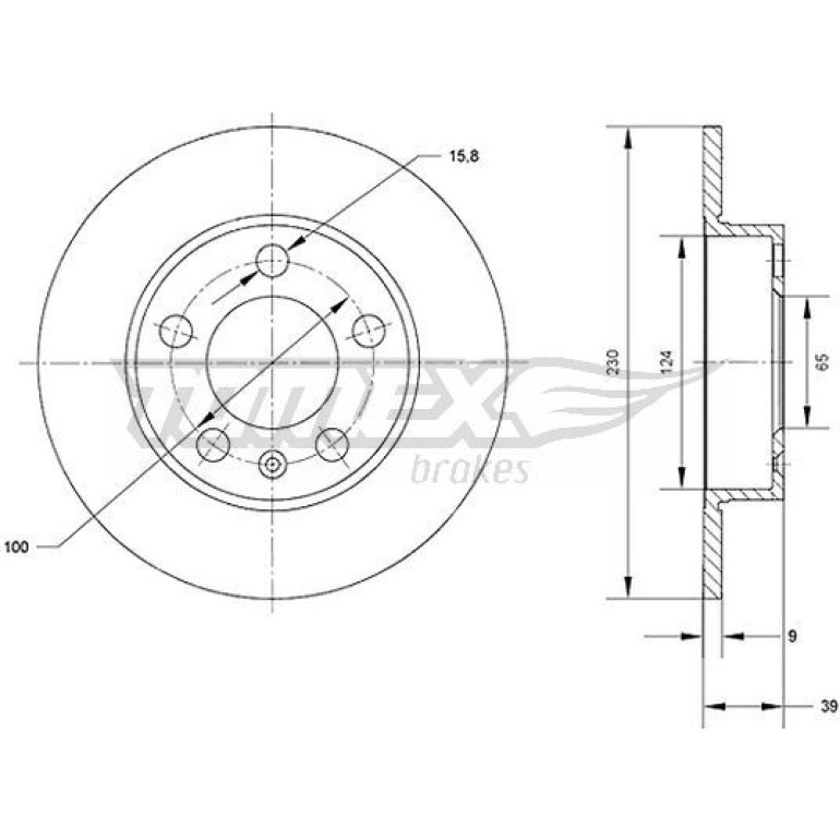 TOMEX brakes Bremsscheibe TX 70-01 TOMEX brakes Bremsscheibe TX 70-01