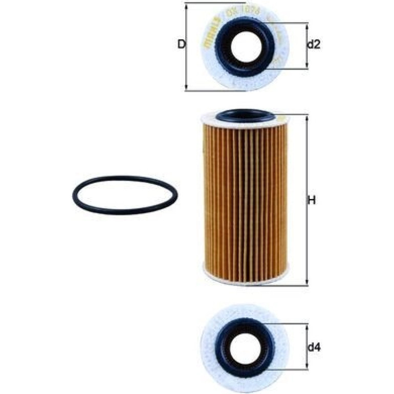 MAHLE Ölfilter OX 1076D MAHLE Ölfilter OX 1076D