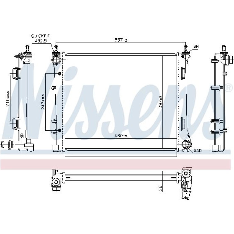 Wasserkühler PKW 606393 Wasserkühler PKW 606393