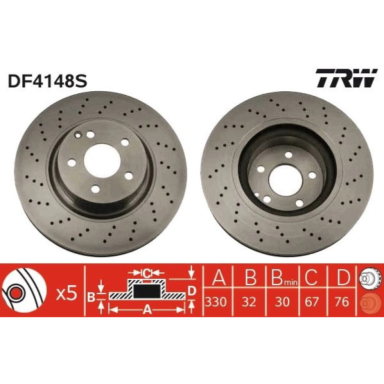 15 481 045 Bremsscheibe VA DF4148S