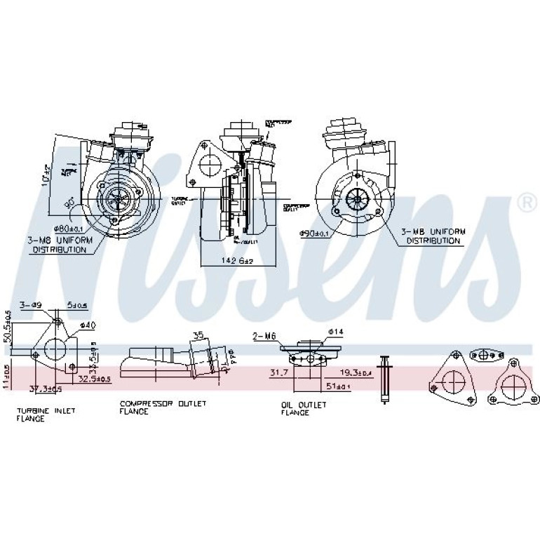 NISSENS Turbolader 93229