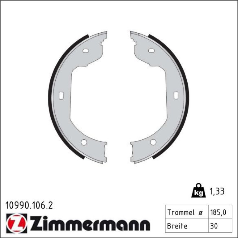 ZIMMERMANN Bremsbacken 10990.106.2 ZIMMERMANN Bremsbacken 10990.106.2