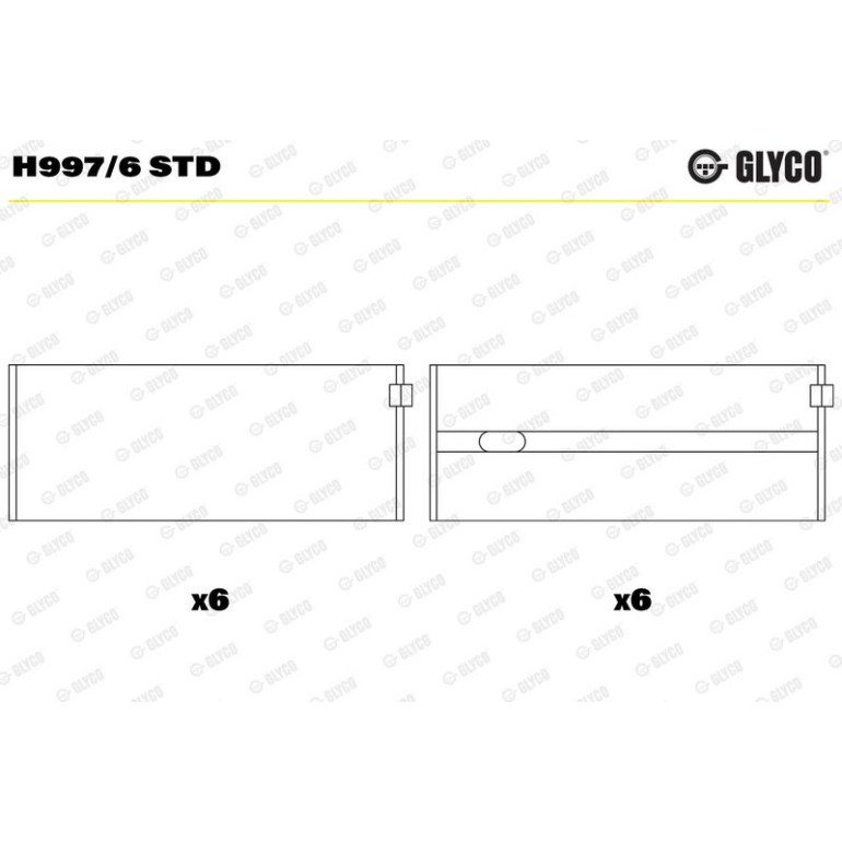 GLYCO Kurbelwellenlager H997/6 STD GLYCO Kurbelwellenlager H997/6 STD