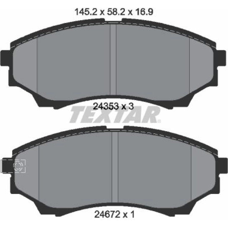 Bremsbelagsatz Ford P. Ranger 06 2435301 Bremsbelagsatz Ford P. Ranger 06 2435301