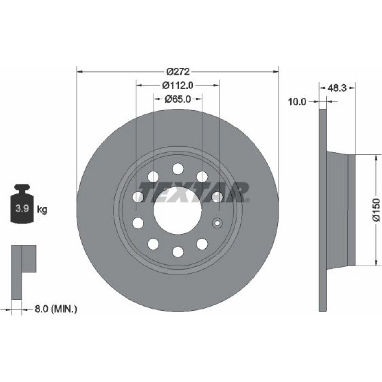 Bremsscheibe Vw T. A3/Golf Vi Vii/Octavia/Caddy/Touran 10- 272Mm 92224903 Bremsscheibe Vw T. A3/Golf Vi Vii/Octavia/Caddy/Touran 10- 272Mm 92224903