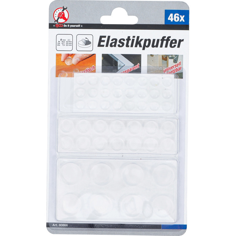BGS Elastikpuffer-Satz transparent 46-tlg 80866 BGS Elastikpuffer-Satz transparent 46-tlg 80866