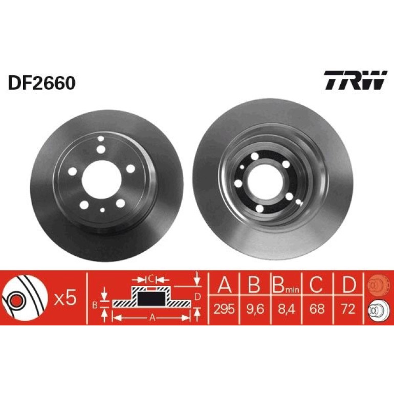 Bremsscheibe Vovlo T. S70/V70 DF2660 Bremsscheibe Vovlo T. S70/V70 DF2660