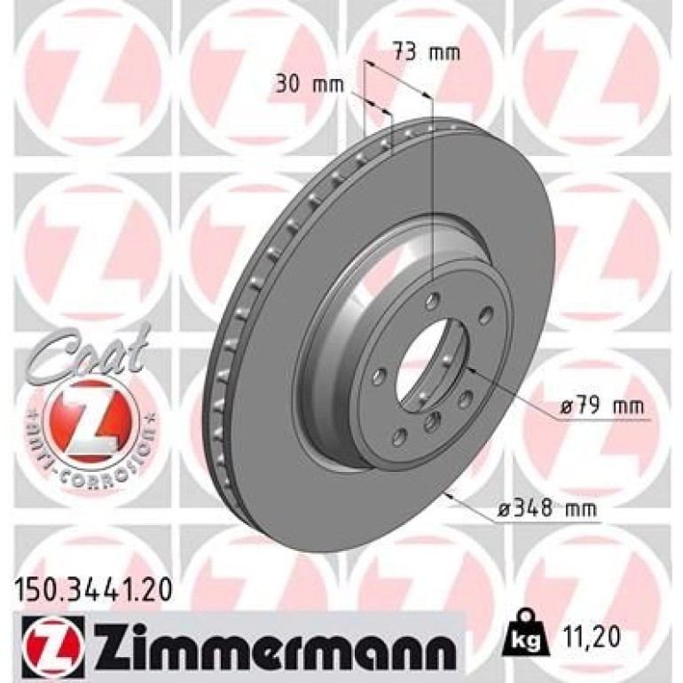 ZIMMERMANN Bremsscheibe 150.3441.20 ZIMMERMANN Bremsscheibe 150.3441.20