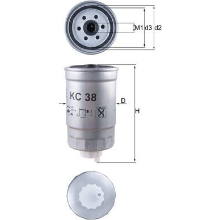MAHLE Kraftstofffilter KC 38 MAHLE Kraftstofffilter KC 38