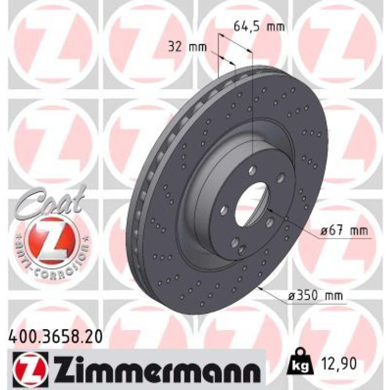 ZIMMERMANN Bremsscheibe 400.3658.20 ZIMMERMANN Bremsscheibe 400.3658.20