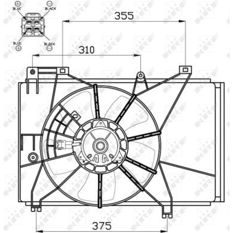 Lüfter Motorkühlung 47551 Lüfter Motorkühlung 47551