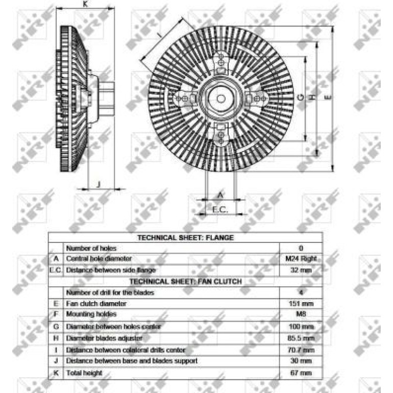 NRF Kupplung, Kühlerlüfter 49518 NRF Kupplung, Kühlerlüfter 49518