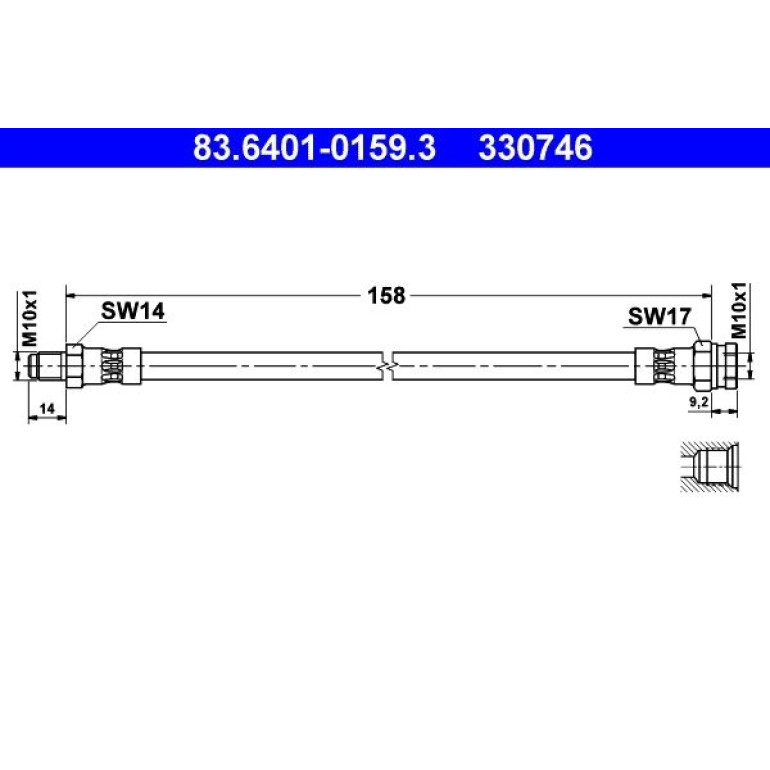 ATE Bremsschlauch 83.6401-0159.3 ATE Bremsschlauch 83.6401-0159.3