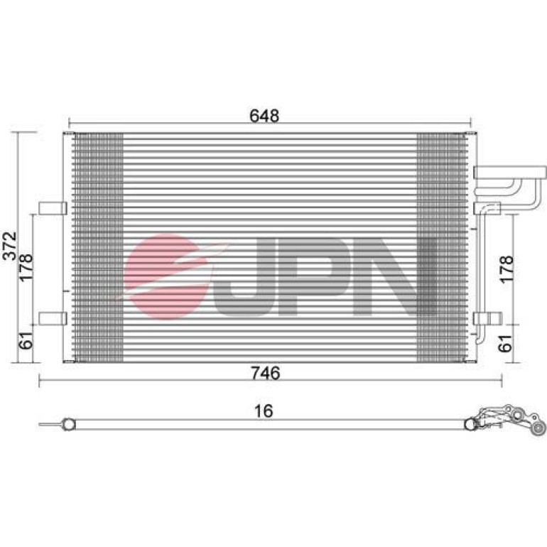 JPN Kondensator, Klimaanlage 60C9095-JPN JPN Kondensator, Klimaanlage 60C9095-JPN