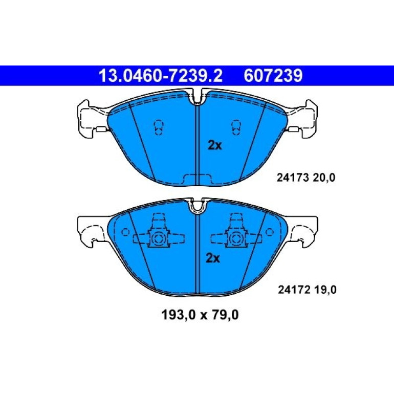 Bremsbelagsatz Bmw P. X5 4.8/X6 3.0D 07-10 13.0460-7239.2 Bremsbelagsatz Bmw P. X5 4.8/X6 3.0D 07-10 13.0460-7239.2