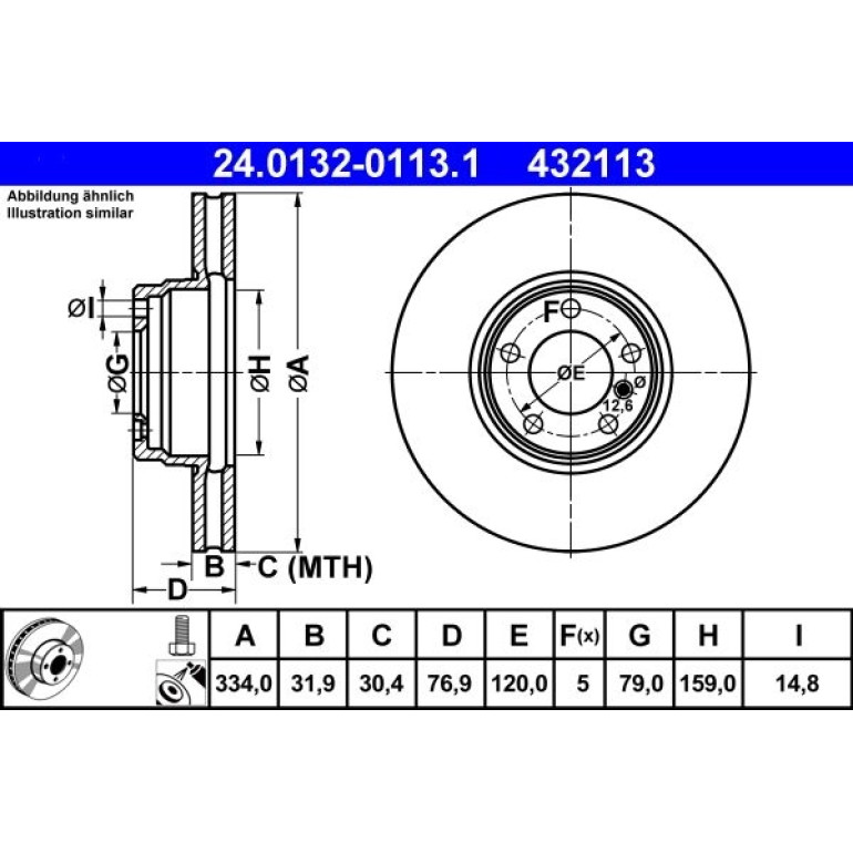 Bremsscheibe Bmw S. 7 4.0D/5.4 94-01 24.0132-0113.1 Bremsscheibe Bmw S. 7 4.0D/5.4 94-01 24.0132-0113.1