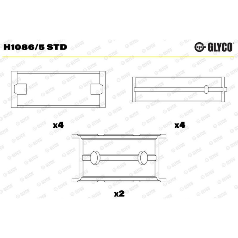 GLYCO Kurbelwellenlager H1086/5 STD GLYCO Kurbelwellenlager H1086/5 STD