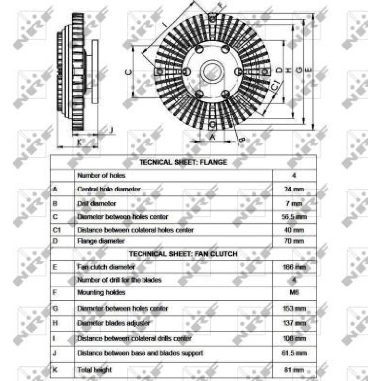 NRF Kühlerlüfterkupplung 49525 NRF Kühlerlüfterkupplung 49525