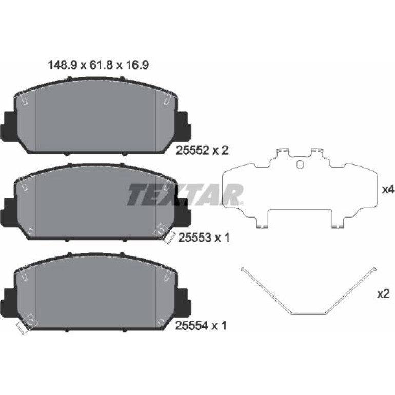Bremsbelagsatz Acura P. Rdx/Rlx 2555201