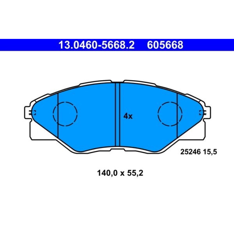 ATE Bremsbelagsatz 13.0460-5668.2 ATE Bremsbelagsatz 13.0460-5668.2