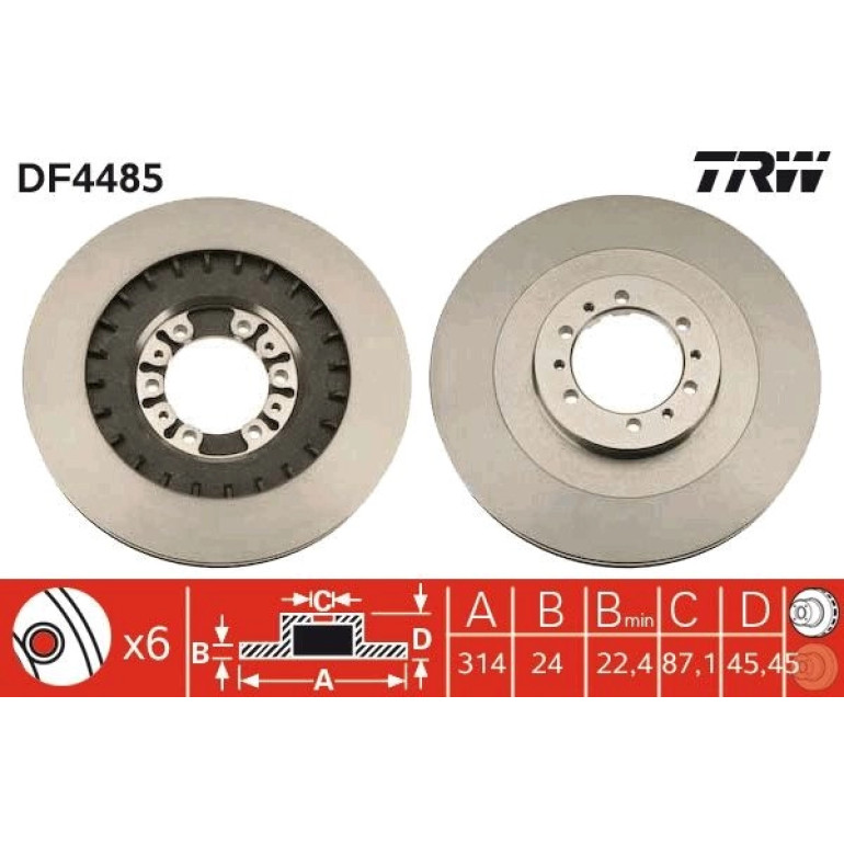 Bremsscheibe Mitsubishi P DF4485