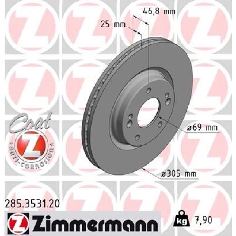 80 481 051 Bremsscheibe VA 285.3531.20 80 481 051 Bremsscheibe VA 285.3531.20