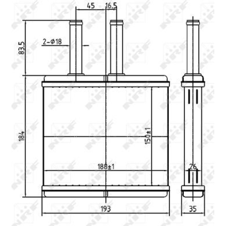Wärmetauscher, Innenraumheizung 54269 Wärmetauscher, Innenraumheizung 54269