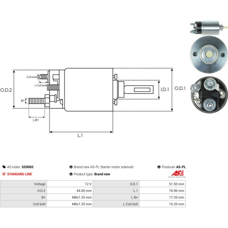 Magnetschalter, Anlasser SS9002