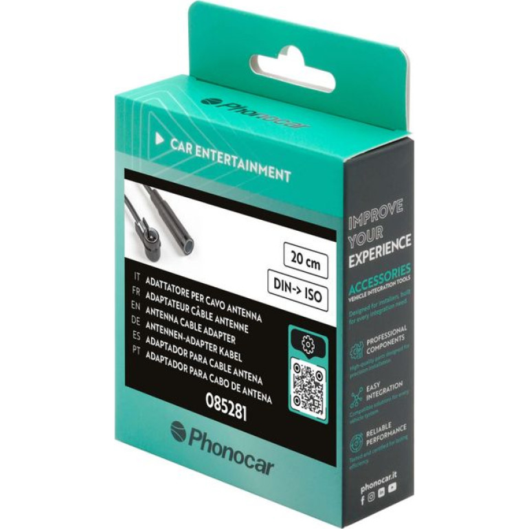 Phonocar Antennen-Adapter Kabel ISO DIN 20 cm 085281