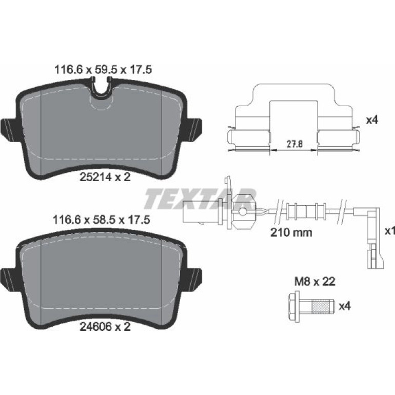 Bremsbelagsatz Audi T. A6/A7 1.8-4.0 11 2521413 Bremsbelagsatz Audi T. A6/A7 1.8-4.0 11 2521413