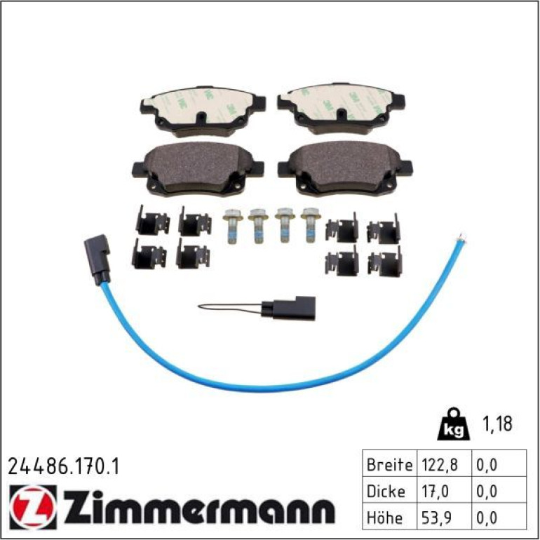 ZIMMERMANN Bremsbeläge 24486.170.1 ZIMMERMANN Bremsbeläge 24486.170.1