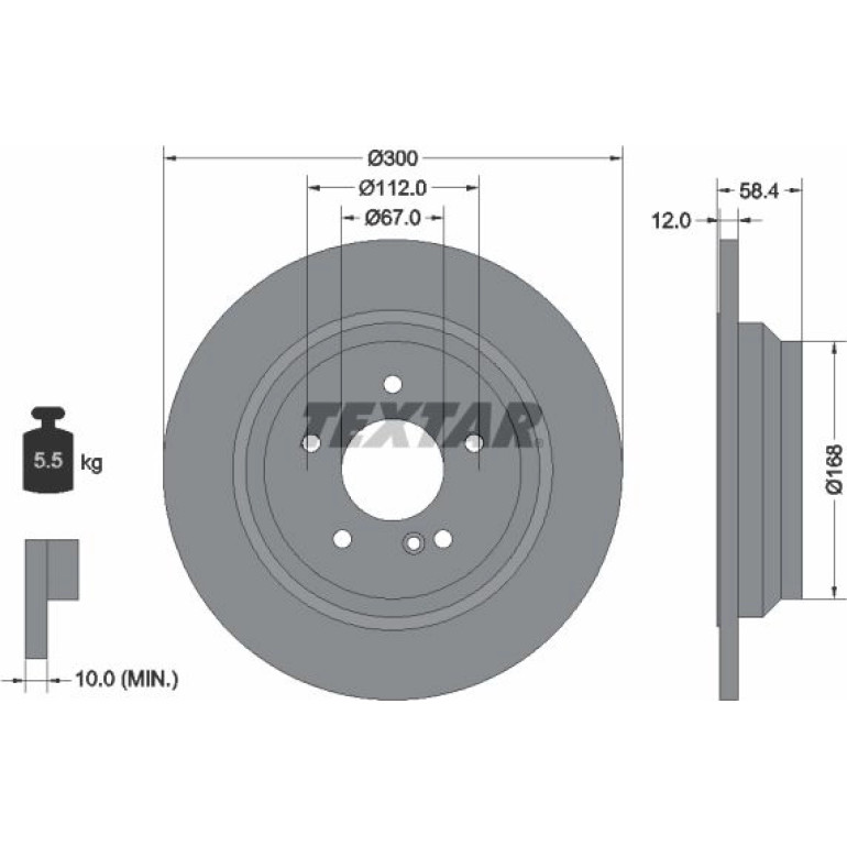 Bremsscheibe Db T. W221 320Cdi-500B 300X12 92176503