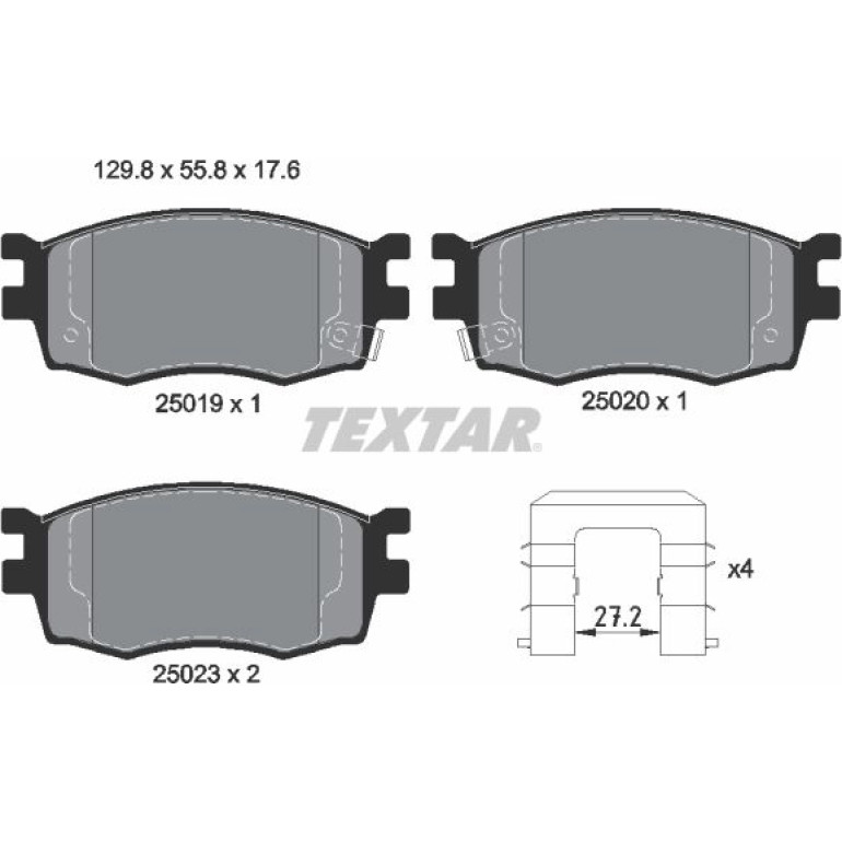 Bremsbelagsatz Hyundai P. I20 1.1-1.6 Crdi 08- Mit Esp 2501901 Bremsbelagsatz Hyundai P. I20 1.1-1.6 Crdi 08- Mit Esp 2501901