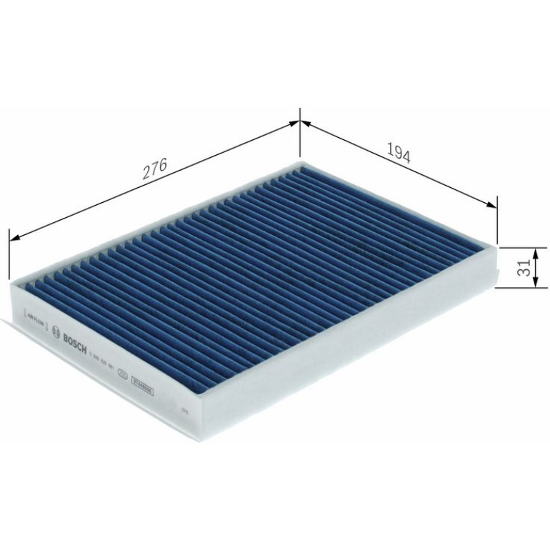 Aktivkohleinnenraumfilter 0 986 628 661 Aktivkohleinnenraumfilter 0 986 628 661