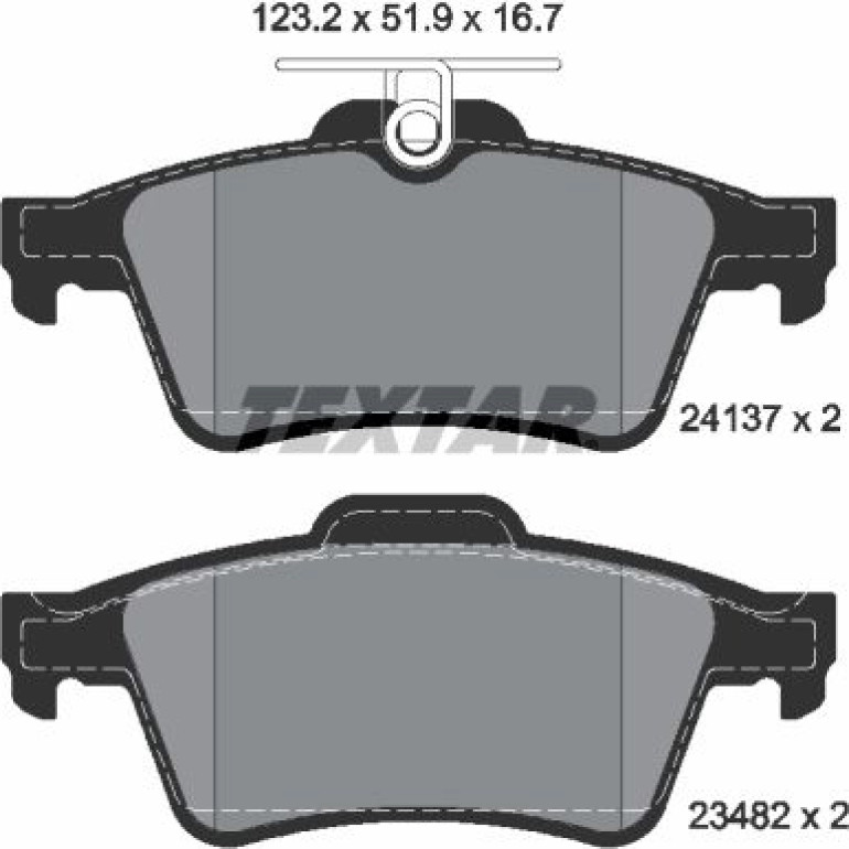 Bremsbelagsatz Opel T. Vectra C/Focus/Mazda/Volvo/Renault 2413701 Bremsbelagsatz Opel T. Vectra C/Focus/Mazda/Volvo/Renault 2413701